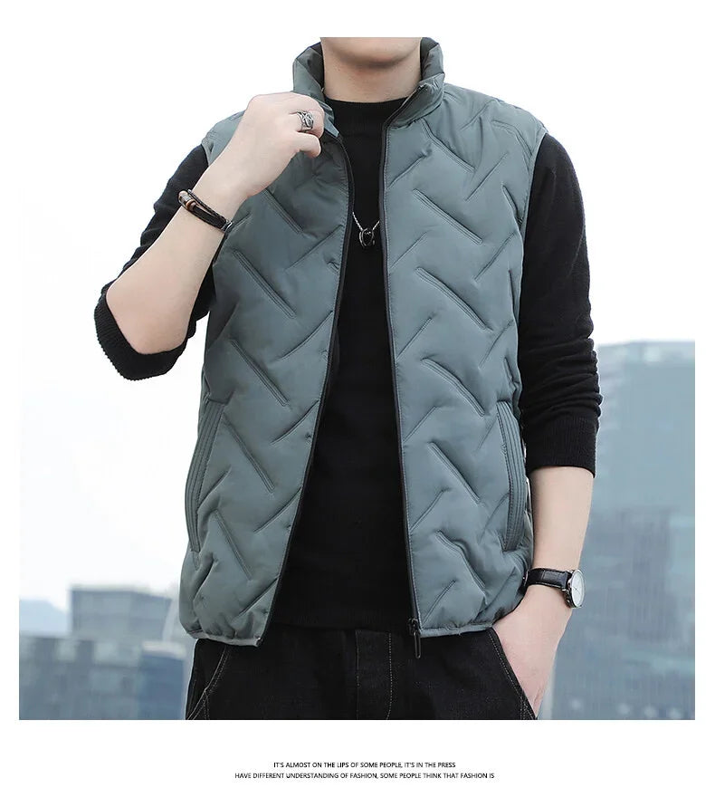 Men’s Padded Stand Collar Vest