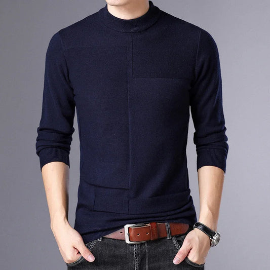 Casual & Business Knitted Sweater for Men – Long Sleeve Autumn Pullover