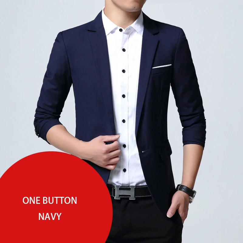 Slim-Fit Casual Business Blazer