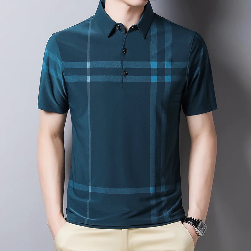 Business Casual Polo Shirt – Anti-Wrinkle Summer Men’s Tee