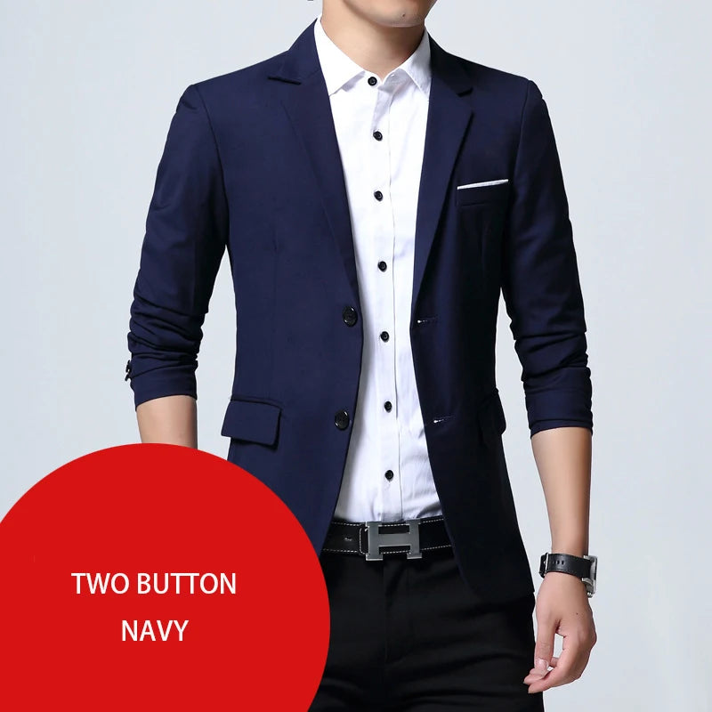 Slim-Fit Casual Business Blazer
