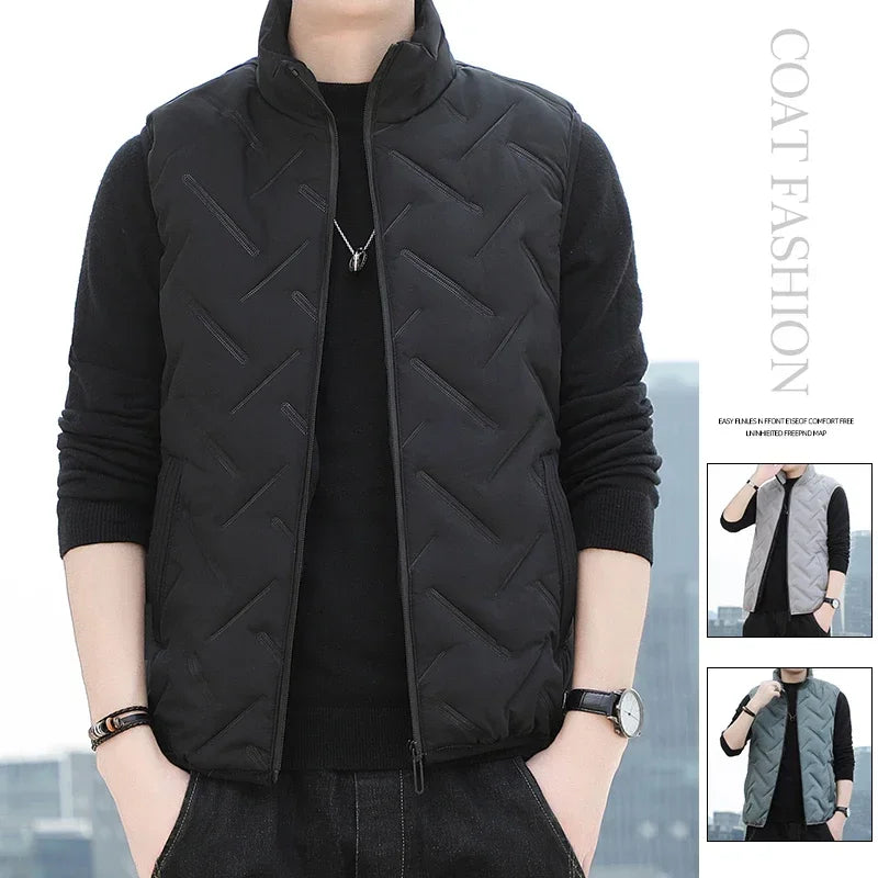 Men’s Padded Stand Collar Vest