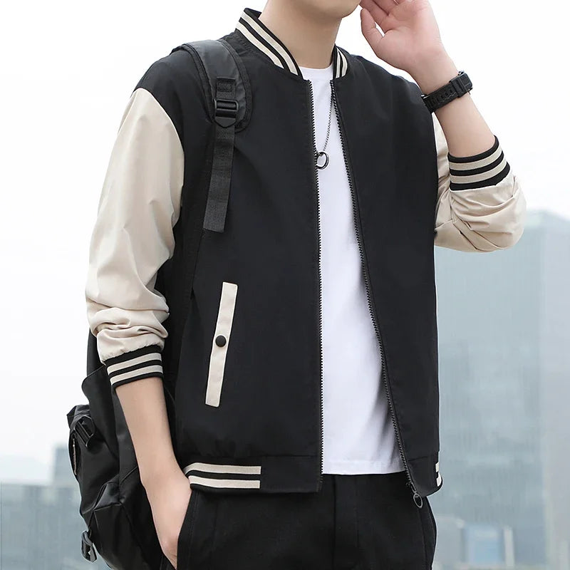 Urban Patchwork Baseball Jacket