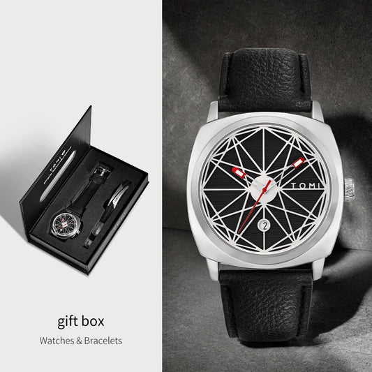 2PCS Men's Watch Bracelet Gift Set Luxury