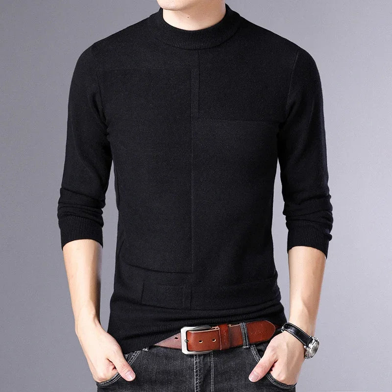 Casual & Business Knitted Sweater for Men – Long Sleeve Autumn Pullover