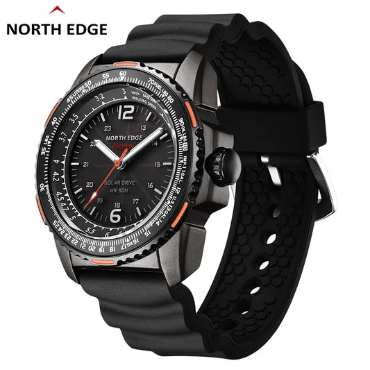 Men Digital Military Watch Waterproof 50M Men's Sport Wristwatches Solar Power Luminous Enviormentally Clock