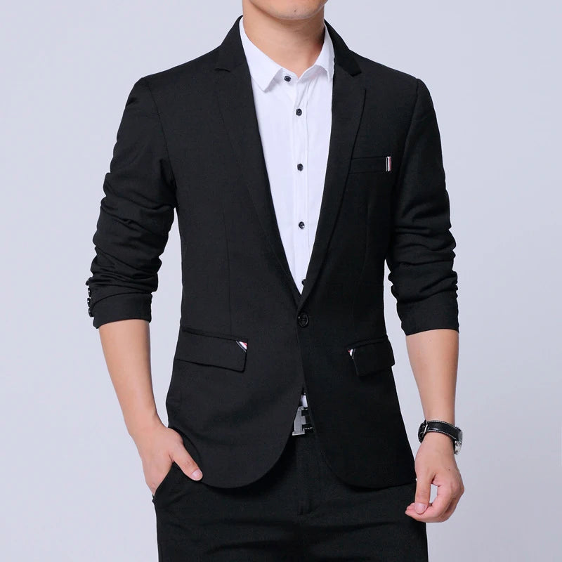 Men’s Slim Fit Blazer – Spring Autumn Smart Casual Jacket