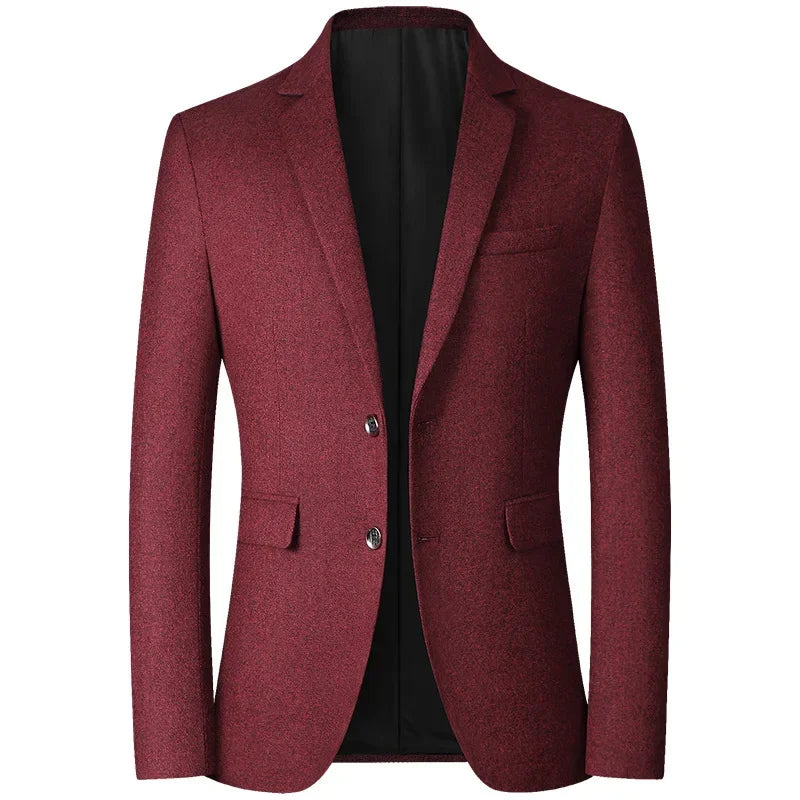 Solid Color Men’s Suit Jacket