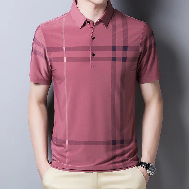 Business Casual Polo Shirt – Anti-Wrinkle Summer Men’s Tee