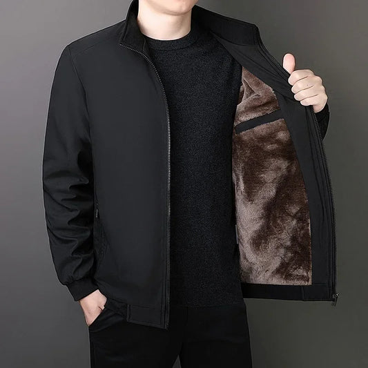 Plush Winter Stand Collar Jacket