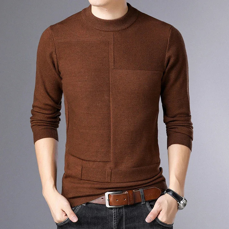Casual & Business Knitted Sweater for Men – Long Sleeve Autumn Pullover