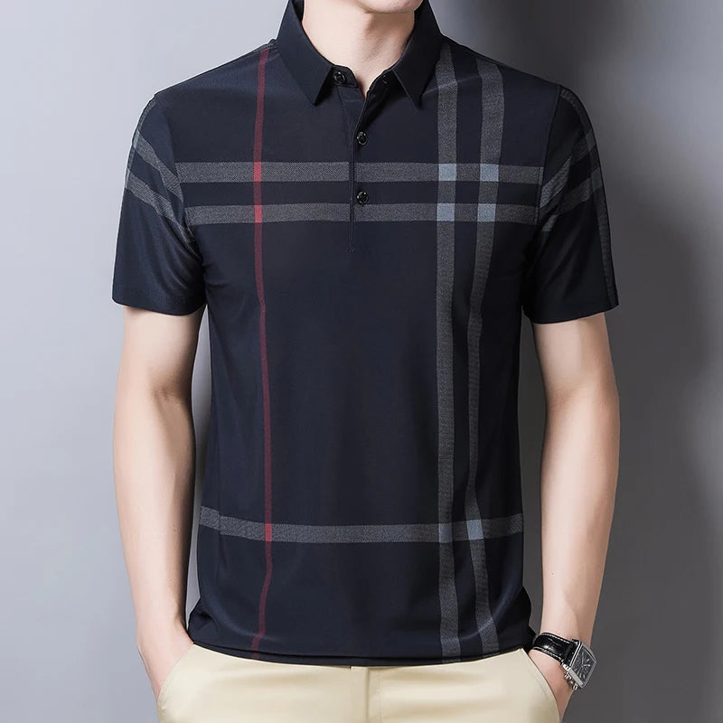 Business Casual Polo Shirt – Anti-Wrinkle Summer Men’s Tee
