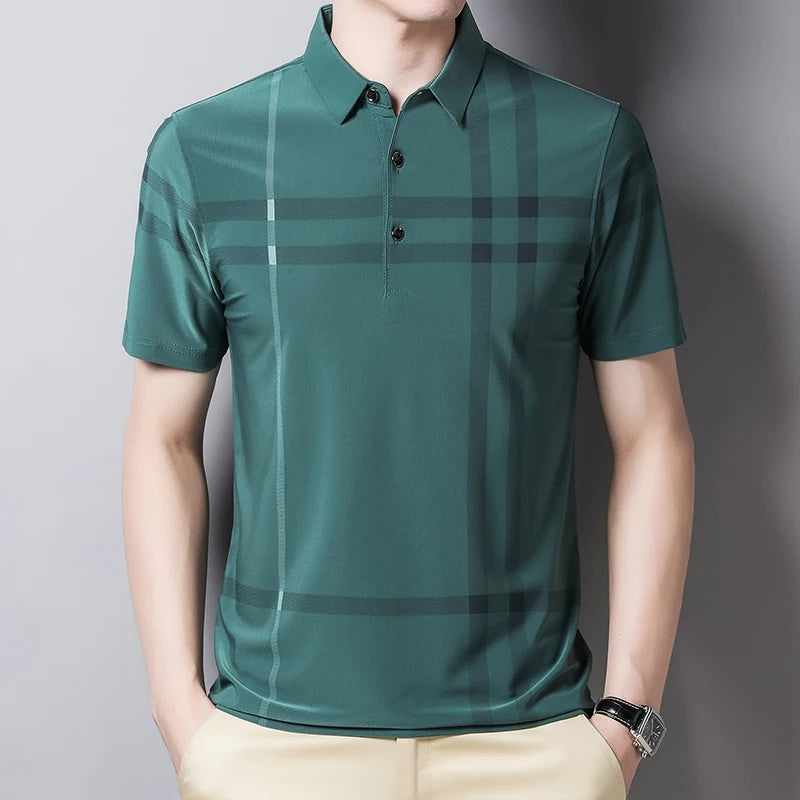 Business Casual Polo Shirt – Anti-Wrinkle Summer Men’s Tee
