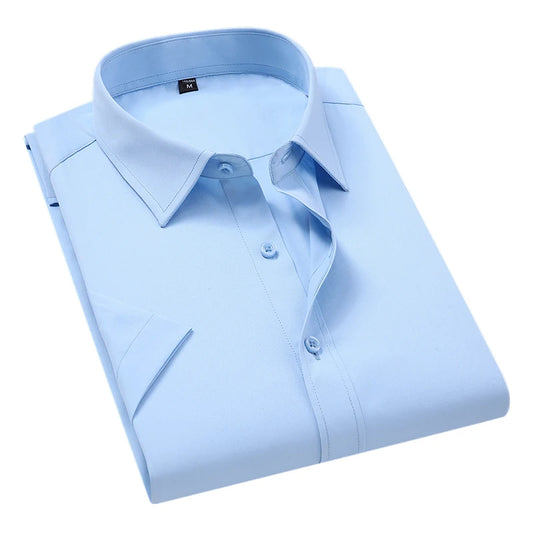 Men’s Slim Fit Casual Plaid Shirt – Short Sleeve Summer Shirt