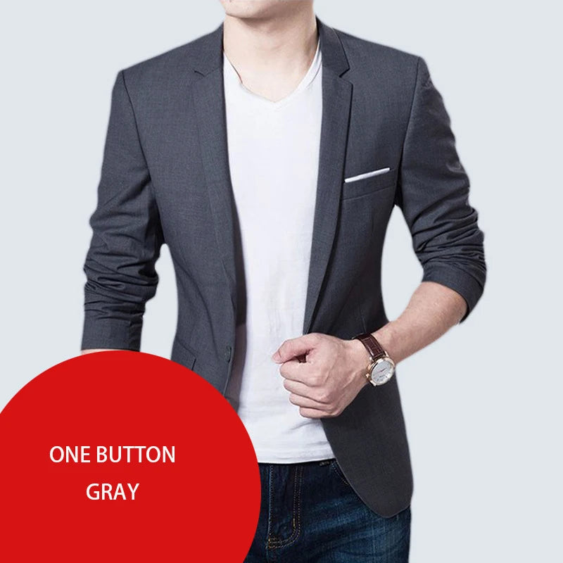 Slim-Fit Casual Business Blazer