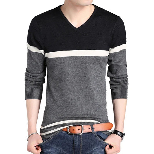 Men’s Soft Knit V-Neck Sweater