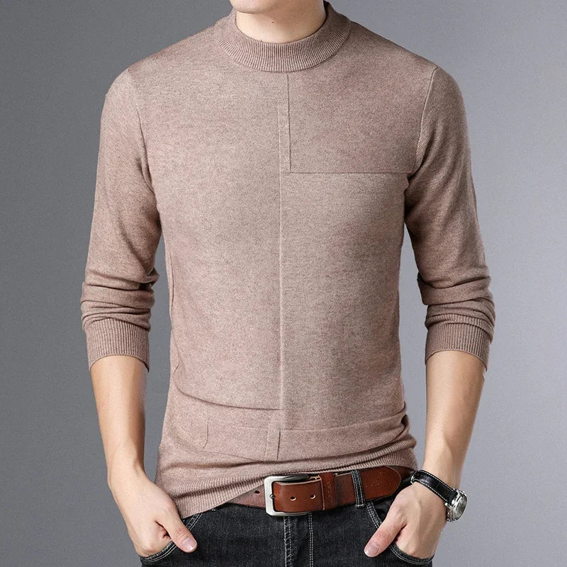Casual & Business Knitted Sweater for Men – Long Sleeve Autumn Pullover