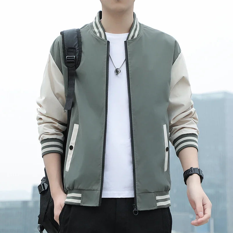 Urban Patchwork Baseball Jacket