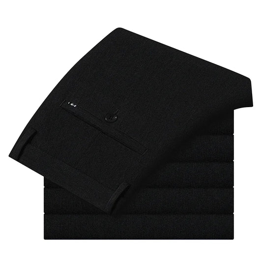 Smart Casual Heavyweight Work Pants for Men – Warm Stretch Comfort Fit