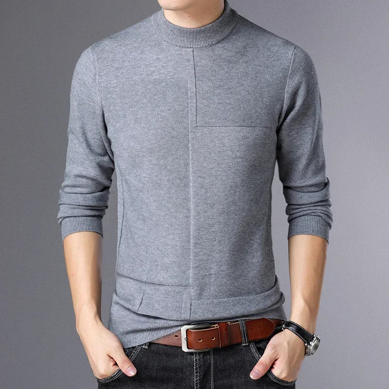 Casual & Business Knitted Sweater for Men – Long Sleeve Autumn Pullover