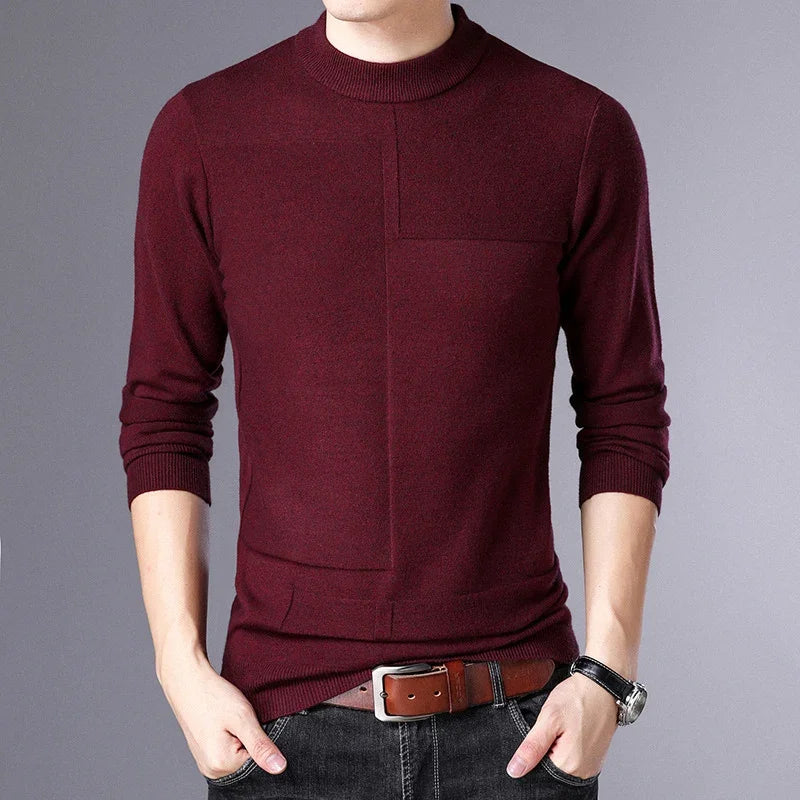 Casual & Business Knitted Sweater for Men – Long Sleeve Autumn Pullover