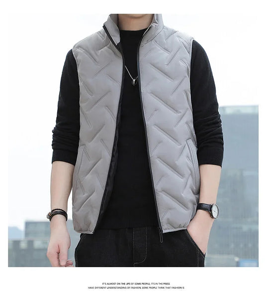 Men’s Padded Stand Collar Vest